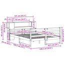seng med reol uden madras 135x190 cm massivt fyrretræ hvid