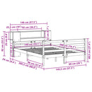seng med reol uden madras 140x200 cm massivt fyrretræ hvid