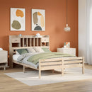 seng med reol uden madras 140x200 cm massivt fyrretræ