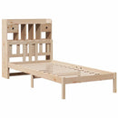 seng med reol uden madras 90x190 cm massivt fyrretræ