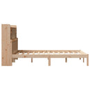 seng med reol uden madras 135x190 cm massivt fyrretræ