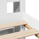 seng med reol uden madras 90x200 cm massivt fyrretræ hvid