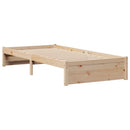 seng med reol uden madras 75x190 cm massivt fyrretræ