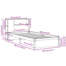 seng med reol uden madras 75x190 cm massivt fyrretræ