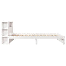 seng med reol uden madras 75x190 cm massivt fyrretræ hvid