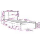 seng med reol uden madras 75x190 cm massivt fyrretræ hvid