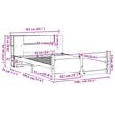 seng med reol uden madras 135x190 cm massivt fyrretræ hvid