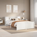 seng med reol uden madras 140x190 cm massivt fyrretræ hvid