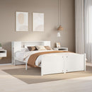seng med reol uden madras 150x200 cm massivt fyrretræ hvid