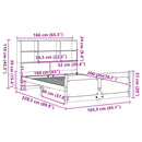 seng med reol uden madras 160x200 cm massivt fyrretræ hvid