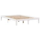seng med reol uden madras 135x190 cm massivt fyrretræ hvid