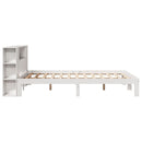 seng med reol uden madras 150x200 cm massivt fyrretræ hvid