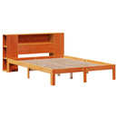 seng med reol uden madras 140x200cm massivt fyrretræ gyldenbrun