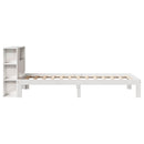 seng med reol uden madras 75x190 cm massivt fyrretræ hvid