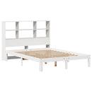 seng med reol uden madras 160x200 cm massivt fyrretræ hvid