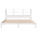seng med reol uden madras 180x200 cm massivt fyrretræ hvid