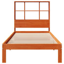 seng med reol uden madras 75x190 cm massivt fyrretræ gyldenbrun