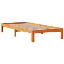 seng med reol uden madras 75x190 cm massivt fyrretræ gyldenbrun
