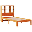 seng med reol uden madras 100x200cm massivt fyrretræ gyldenbrun