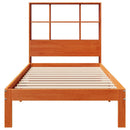 seng med reol uden madras 100x200cm massivt fyrretræ gyldenbrun