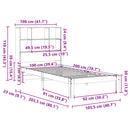 seng med reol uden madras 100x200cm massivt fyrretræ gyldenbrun