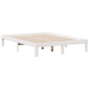 seng med reol uden madras 140x200 cm massivt fyrretræ hvid