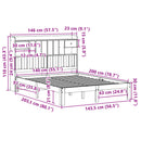 seng med reol uden madras 140x200 cm massivt fyrretræ hvid