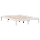 seng med reol uden madras 160x200 cm massivt fyrretræ hvid
