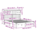 seng med reol uden madras 160x200 cm massivt fyrretræ hvid