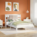 seng med reol uden madras 160x200 cm massivt fyrretræ hvid