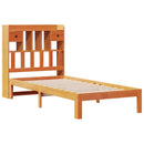 seng med reol uden madras 75x190 cm massivt fyrretræ gyldenbrun