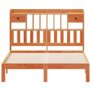 seng med reol uden madras 135x190cm massivt fyrretræ gyldenbrun
