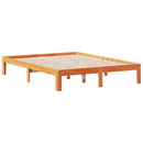 seng med reol uden madras 135x190cm massivt fyrretræ gyldenbrun