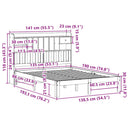 seng med reol uden madras 135x190cm massivt fyrretræ gyldenbrun