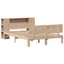 seng med reol uden madras 135x190 cm massivt fyrretræ