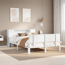 seng med reol uden madras 140x190 cm massivt fyrretræ hvid