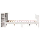 seng med reol uden madras 160x200 cm massivt fyrretræ hvid