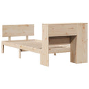 seng med reol uden madras 75x190 cm massivt fyrretræ