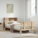 seng med reol uden madras 75x190 cm massivt fyrretræ