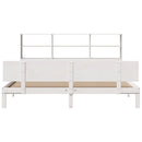 seng med reol uden madras 180x200 cm massivt fyrretræ hvid