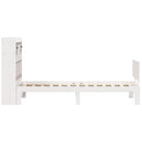 seng med reol uden madras 90x190 cm massivt fyrretræ hvid