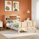 seng med reol uden madras 135x190 cm massivt fyrretræ