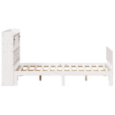 seng med reol uden madras 150x200 cm massivt fyrretræ hvid