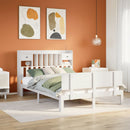 seng med reol uden madras 150x200 cm massivt fyrretræ hvid