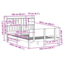 seng med reol uden madras 160x200 cm massivt fyrretræ hvid
