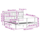 seng med reol uden madras 180x200 cm massivt fyrretræ hvid
