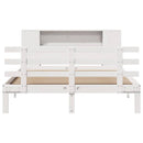 seng med reol uden madras 135x190 cm massivt fyrretræ hvid