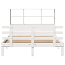 seng med reol uden madras 160x200 cm massivt fyrretræ hvid