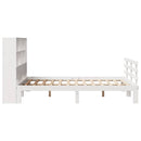 seng med reol uden madras 160x200 cm massivt fyrretræ hvid