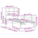 seng med reol uden madras 100x200cm massivt fyrretræ gyldenbrun